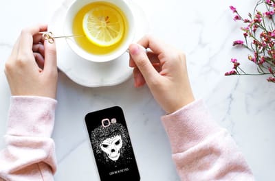 Silicone Back Case Samsung Galaxy A3 2017 Skull Hair