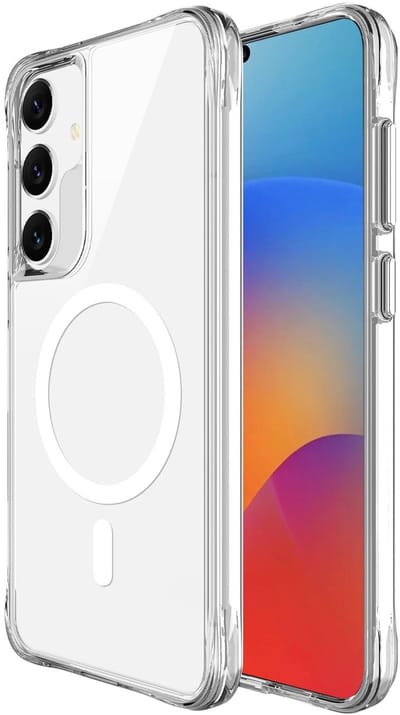 Buddi Core - Hoesje Geschikt voor Samsung Galaxy S25 / S24 - Compatibel met MagSafe - Back Cover met Magneet - Doorzichtige Telefoonhoes - Beschermhoes - Transparant