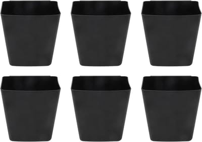 Hanging Cup Holder Set van 6 - Multifunctionele Opbergmanden voor Rolling Cart, Perfect voor Pennen, Make-up en Organisatie, Zwart