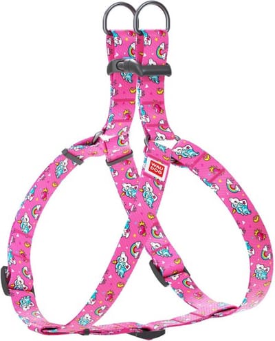 WAUDOG Unicorns Harnas / Hondentuigje - Nylon - Breedte: 25 mm - Borstomtrek: 60 - 90 cm (GELIEVE ALVORENS BESTELLEN OPMETEN)