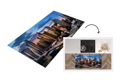 Keukenloper - Loper keuken - New York - Skyline - Zon - 120x60 cm - Keukenloper vinyl