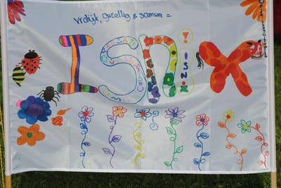 Spandoek wit 60x180cm | met D ringen