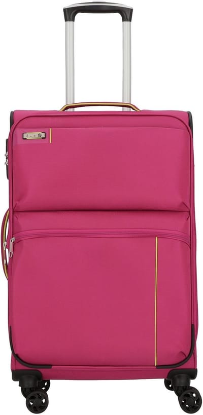d & n Travel Line 6764 4 wielen Trolley 65 cm met uitbreidingsplooi - Zachte bagage - Combinatieslot - pink