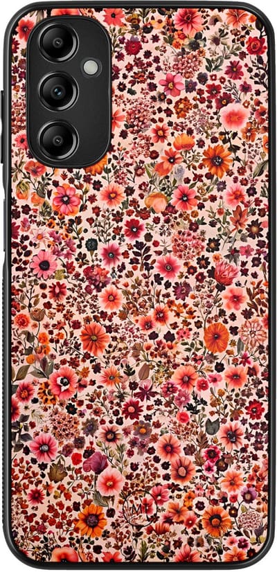 Hoesje geschikt voor Samsung Galaxy A14 5G - Vintage floral - TPU Hard Case Backcover - Roze - Mooie Telefoonhoesjes