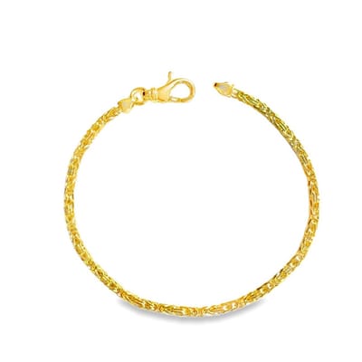 Juwelier Zwartevalk 14 karaat gouden koningsschakel armband - BZD068/20cm