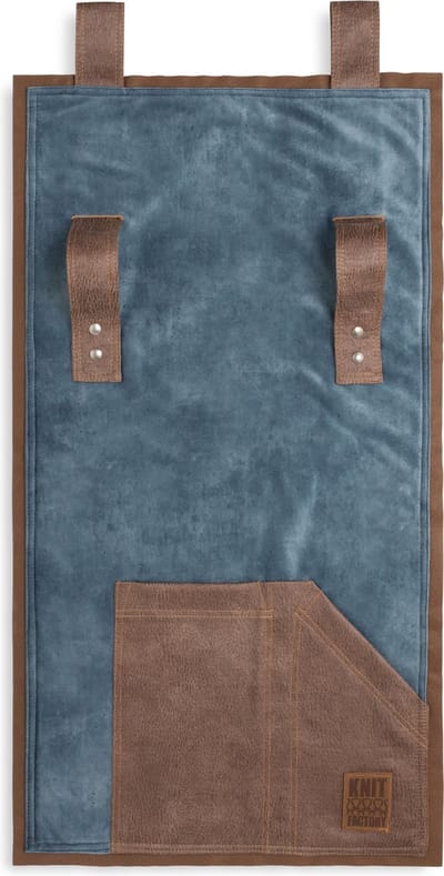 Knit Factory Dax Pocket - Wandkleed - Armleuning Organizer - Opbergzak voor bank - Jeans - 100x50 cm