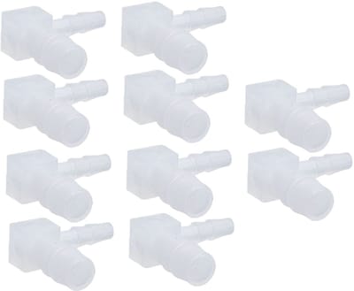 JHUBERS- Slangconnector 10 Stuks - L Type 90 Graden - PP Kunststof - Compacte Afmetingen - Eenvoudige Aansluiting - Betrouwbaar en Lekvrij - Pijpconnector