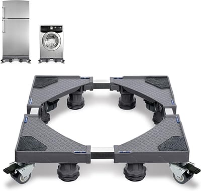 Verstelbare Wasmachine Sokkel met 8 Voeten of 4 Wielen | Antislip Schokdemping
