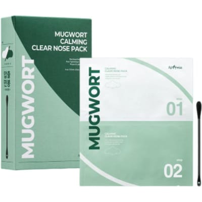 Isntree Mugwort Calming Clear Nose Pack 5pcs Bandes Apaisantes pour Points Noirs et Sébum white