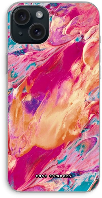 Case Company® - Hoesje geschikt voor iPhone 15 Plus hoesje - Pastel Echoes - Soft Cover Telefoonhoesje - Bescherming aan alle Kanten en Schermrand