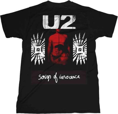 U2 - Songs Of Innocence Red Shade Heren T-shirt - S - Zwart