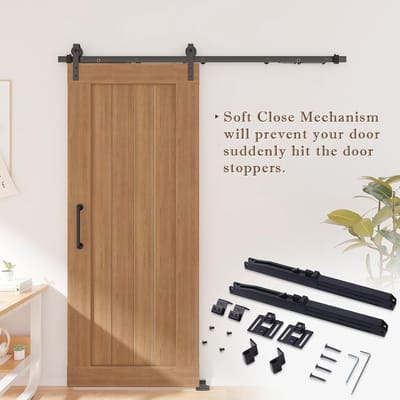 Dailygoods- Schuifdeur Hardware Kit - 2 Stuks - Soft Close Mechanisme - Verstelbare Deur Stoppers - Lente Buffer - Geschikt voor Deuren tot 68 kg - Deursysteem