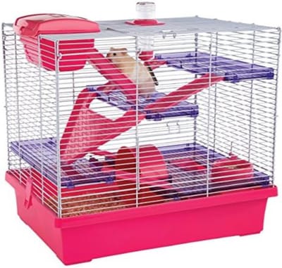 Lexium Hamsterkooi met Hamsterspeelgoed - Rattenkooi - Hamster Kooi - Hamster Huisje - Knaagdierhok - Knaagdierenkooi