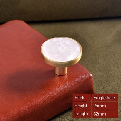 3 Stuks Luxe Meubelknop - Wit - 3.2*2.5 cm - Meubel Handgreep - Knop voor Kledingkast, Deur, Lade, Keukenkast