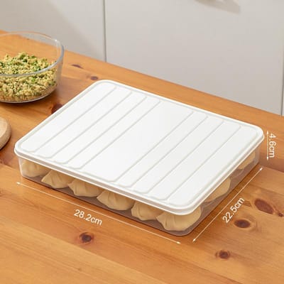 Koelkast voedsel opbergdoos vierkante diepvriesdoos Enkellaagse plastic verzegelde doos Grote classificatie transparante vershouddoos