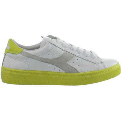 Diadora Montecarlo H Kleurblok Dames Wit/Geel Trainers