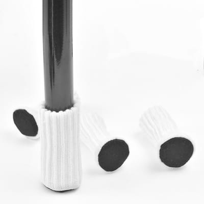 24-pack Stoelpootbeschermers – Elastische Meubelbeschermers – Gebreide Stoelsokken met Vilt – Verdikte Onderkant – Antislip-pads – Beschermt Meubels, Tafels en Vloeren – Voorkomt Krassen en Geluid – 7 x 4 cm