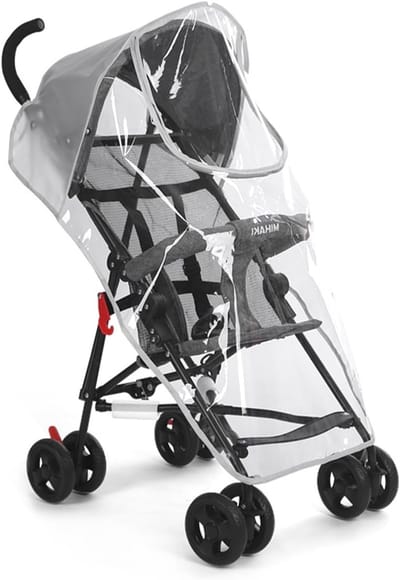 Universele regenhoes voor kinderwagens, bescherming tegen regen en wind, goede luchtcirculatie, geschikt voor alle soorten buggy's en wandelwagens