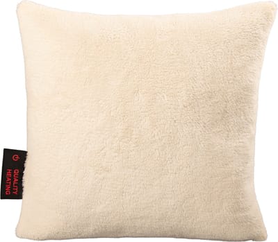 Quality Heating - Warmtekussen draadloos - Infrarood kussen oplaadbaar - Warmy - 40 x 40 cm - Teddy off white - magnetische oplaadfunctie - powerbank
