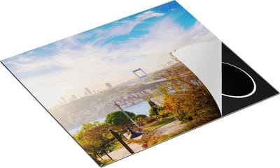 Chefcare Inductie Beschermer Bosphorus Brug in Instanbul - 60x50 cm - Afdekplaat Inductie - Kookplaat Beschermer - Inductie Mat