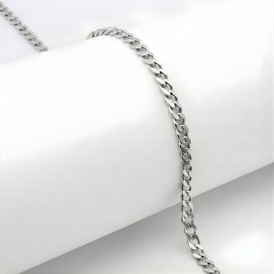 Ainy - Stainless Steel Ketting Zilver | 3mm-45cm | Sieraden | Unisex Necklace | Schakelketting | RVS Staal | Cadeau voor Dames en Heren