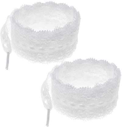 Dailygoods- Veters 120 cm - Platte Kanten Veters - Witte Veters - Veters voor Dames - Veters Accessoires - 2 Paar - Schoenveters