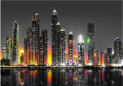 Fotobehangkoning - Behang - Vliesbehang - Fotobehang Dubai - 150 x 105 cm