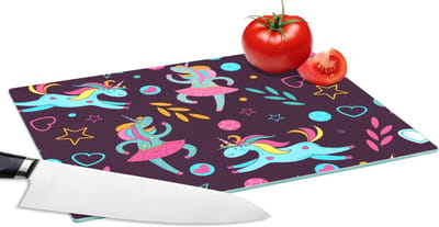 Glazen Snijplank - 28x20 - Unicorn - Ballet - Patroon - Snijplanken Glas