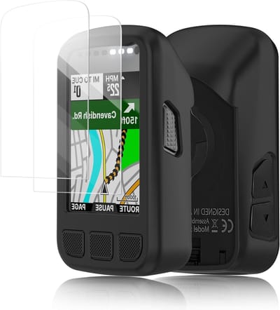 Zachte silicone hoes voor Wahoo ELEMNT Bolt V2 met 2 schermbeschermers - Schokbestendige bescherming, duurzaam en stijlvol