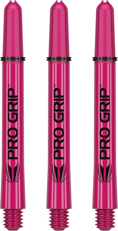 Dartshafts Pro Grip Kort 41mm Roze Set Inclusief Veerringen