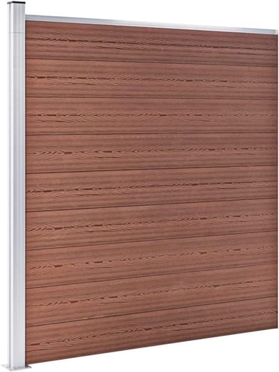 Tuinscherm WPC - Hekwerk Composiet - Privacy Tuin - Modulair Systeem - 180 x 186 cm - Bruin
