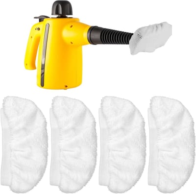 Wasbare stoomreiniger pads, stoomspons en stofhoes voor stoomreinigers en handstoomreinigers, set van 4