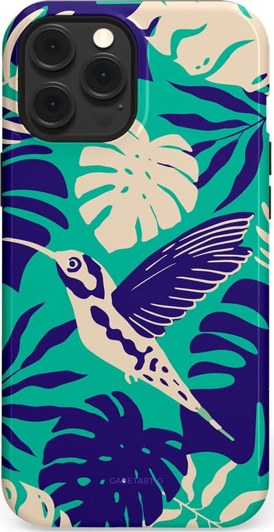 Casetastic Hoesje Geschikt voor Apple iPhone 12 Pro Max Magsafe - Stijlvolle Beschermende Duo-layer Case - Paradijs Kolibrie