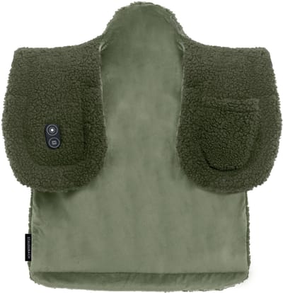 Draadloos verzwaard warmtekussen met massage functie - Nek en Schouders - Heating Pad - Elektrisch - Groen - STAUS&BACH Thera
