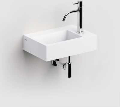 Clou Flush 2 fontein 36x9x24.5cm voorbewerkt kraangat aluite Wit mat