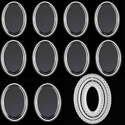14ST/SET 10 Stks 3D Dimensionele Shaker Domes met 17St/SET Ellips Metalen Matrijzen voor Kaarten Maken Afneembaar Zelfklevend Ellips Heldere Kunststof Dimensionele Domes voor Shaker Kaarten Maken