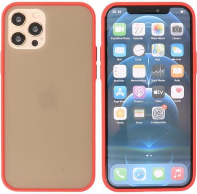 iPhone 12 & iPhone 12 Pro Hoesje - Back Cover Telefoonhoesje - Rood