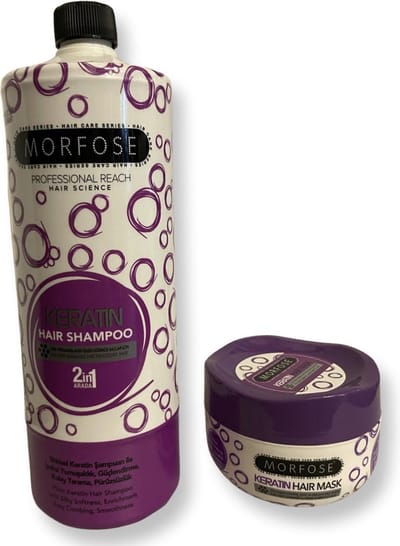 MORFOSE KERATIN HAIR SHAMPOO 2 IN1 1000 ML & MORFOSE KERATIN HAIR MASK 250 ML