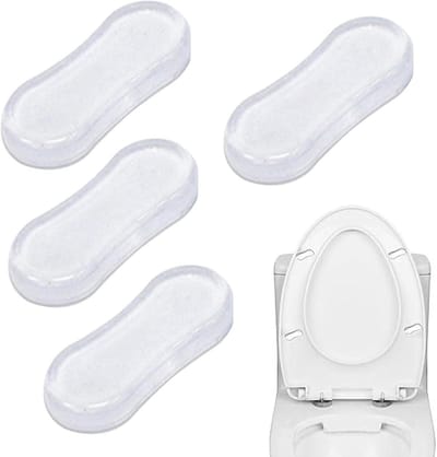 Toiletbril Bumpers - Toilet Seat Pads - Stabiliseren Toiletbril - Zacht Landen - 17.5 x 16.5 cm - Transparant