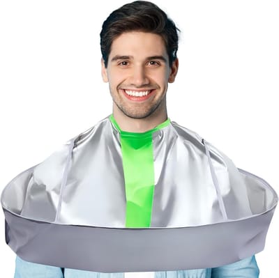 Haardressing cape voor volwassenen, grijs, voorkomt haar op kleding en vloer, een maat, ideaal voor kappers en thuisgebruik