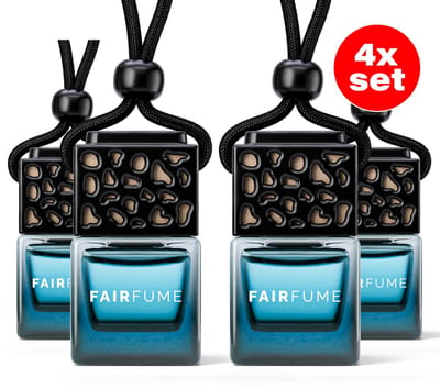 Fairfume® – Auto Parfum Set 4 Stuks – Mystery Geurverfrisser Voor Mannen – Geïnspireerd op Designer Geuren – Luxe Autoaccessoire & Cadeau - Navy Blue