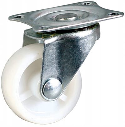 Rader - Mebelkastwiel - 40 mm - Polipropyleen - Wit - Afneembare Dop