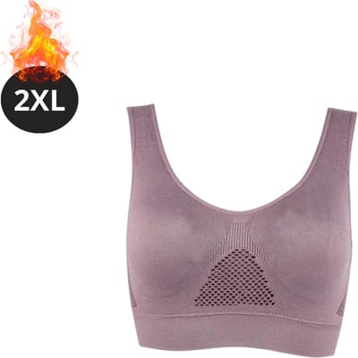 Bovista BH Zonder Beugel - Zonder Bandjes - Push-up Bh's - Comfort Beha - Comfortabel - Sterk - Plus Size - Paars - Maat 2XL