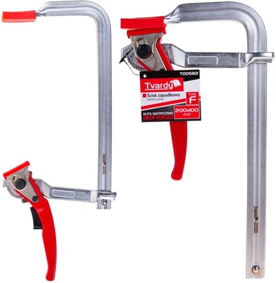 Tvardy Klem met ratelsysteem - Gesmeed staal - 200x100 mm - 500 kg klemmkracht - Chroom beschermlaag