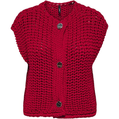 ONLY - ONLCHLOE SS RIB BUTTON VEST KNT Dames Vest
