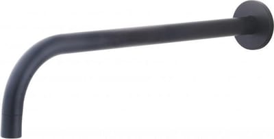 Wiesbaden Slim 18mm uitloop rond 30cm 1/2'' mat zwart
