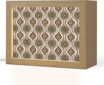 Tafellamp 20x15 cm - LED lamp - Motief - Patroon - Kleurrijk - Decoratieve tafellampen - Dimbaar - Tafellampje slaapkamer - Woonkamer binnen