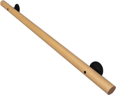 Houten Trapleuning - Veiligheidsgreep Trap - Veilig Trap Lopen - Stevig Draagvermogen - 80 cm - Natuurlijk Hout