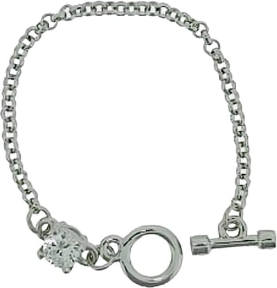 Behave - Korte Armband - zilverkleur met zirkonia steen - 15,5 cm