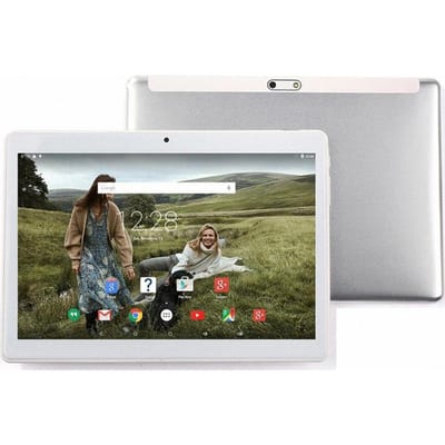 Tablet PC 10.1 Inch Android 11 Octa Core 4GB/64GB Tablet 3G LTE Telefoongesprek GPS 1280*800 IPS met Cover Case Add Case zilver